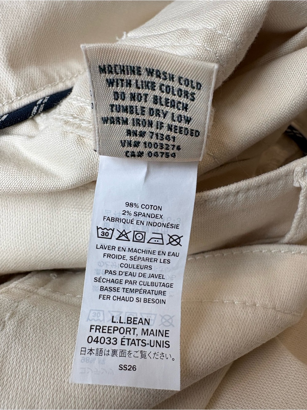 LL Bean NWT Women’s Patch Pocket Wide Straight-Leg Chino Heritage Stone Sz 6P - Picture 10 of 12
